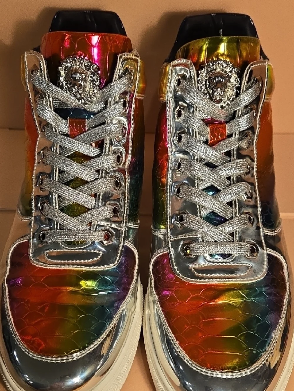 F-I2384 Multi Color Lace up High top Sneaker Encore by Fiesso